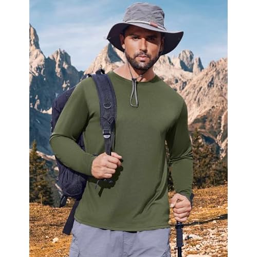 COOFANDY Long Sleeve Shirts for Men Moisture Wicking Activewear T-Shirts Workout Running Shirts