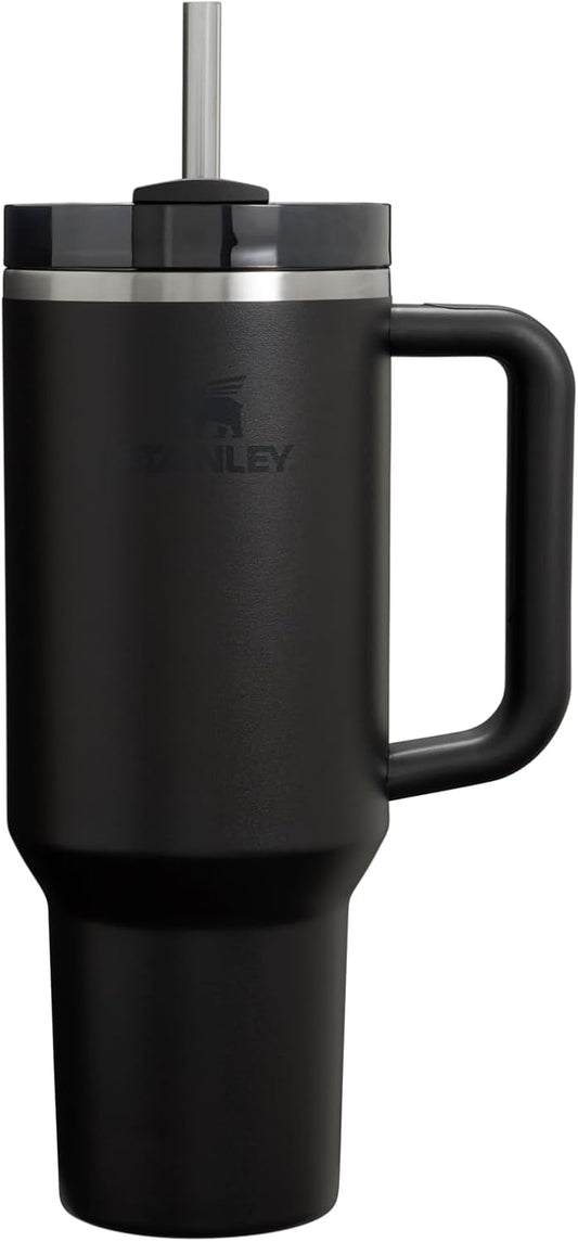 STANLEY Quencher H2.0 Tumbler - 40 oz Insulated Stainless Steel with Handle & Straw | BPA-Free | Black 2.0