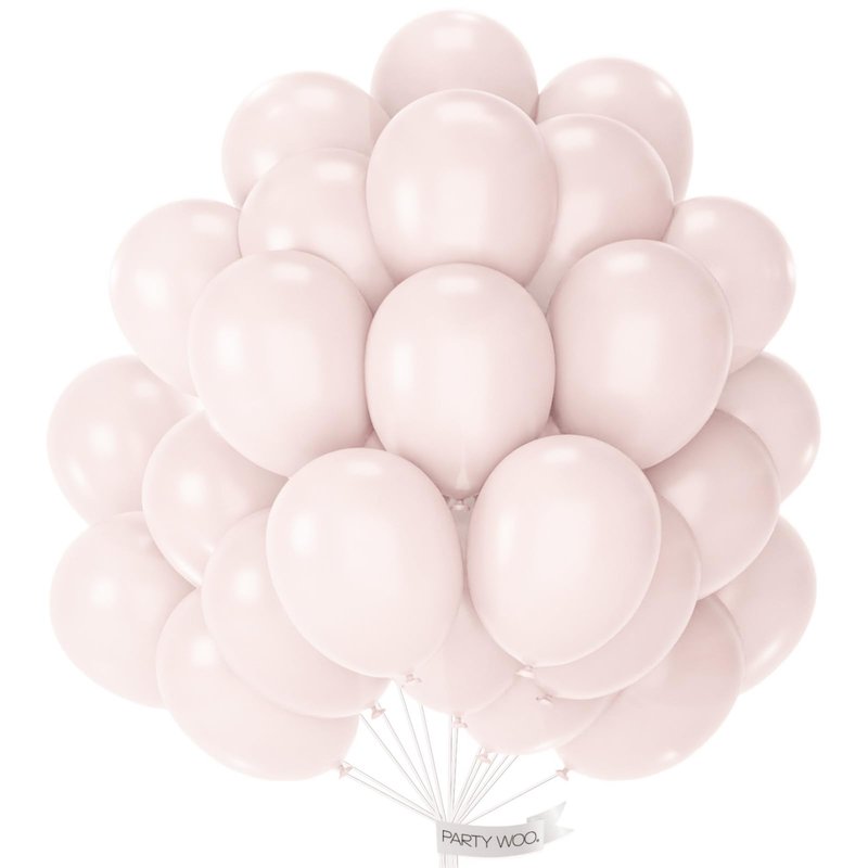 PartyWoo Beige Balloons 50pcs 12 Inch Boho Cream Ivory Neutral Latex Helium Balloons for Graduation Wedding Anniversary Engagement Bridal Graduation Baby Shower Birthday Party Decorations White-F60