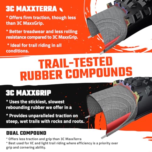 MAXXIS Rekon - 3C MaxxTerra - 27.5" - EXO - E25 Rating, Tubeless | Light-Duty Trail Tire