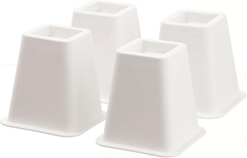 HOME IT Black Bed Risers - 5 to 6-Inch Height for Under-Bed Storage - 4-Pack