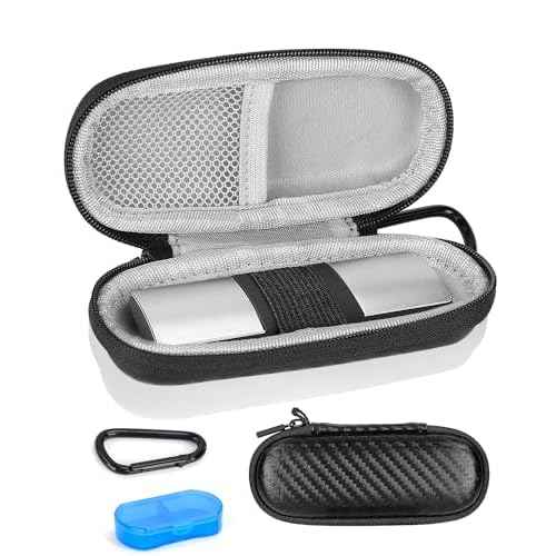 Case for Kardiamobile EKG Monitor, Compatible with Kardiamobile EKG Heart Monitor, Hard Travel Box for Alivecor Kardia Mobile 6L, Pill Box and Carabiner Clip Included