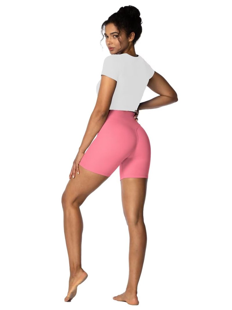 Sunzel Women's Invisible Butt Scrunch Shorts 4" Inseam Bubblegum Pink Medium
