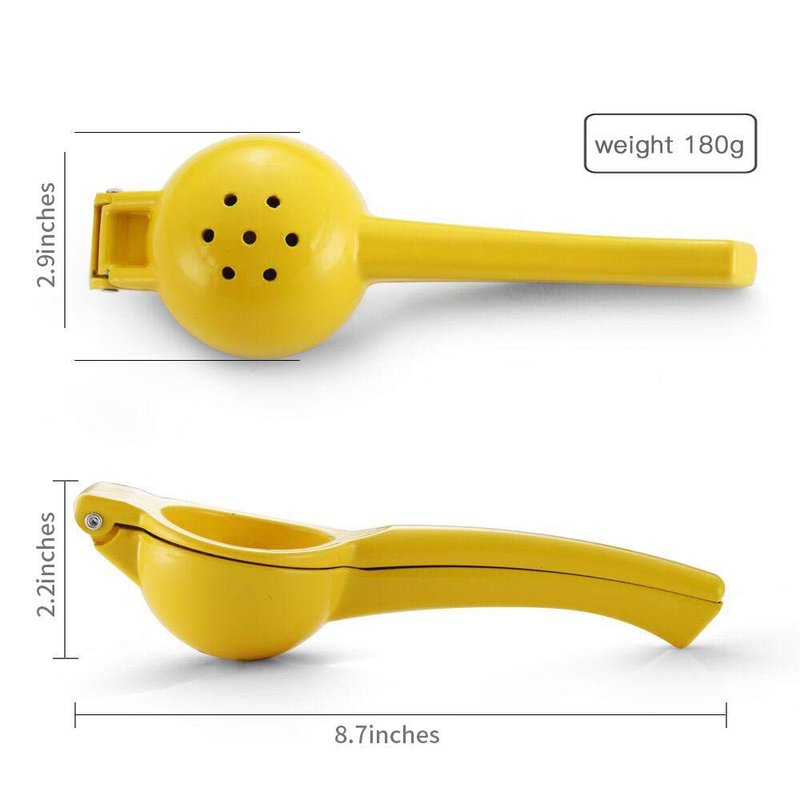 Y-ME Manual Juicer Citrus Lemon Squeezer, Fruit Juicer Lime Press Metal, Professional Hand Juicer Kitchen Tool(Yellow）