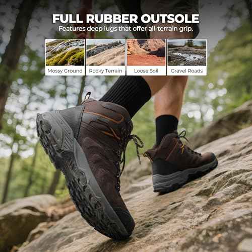 NORTIV 8 Men's Waterproof PRO Hiking Boots Outdoor Lightweight Non-Slip Arch Support Trekking Camping Ankle Boots Armadillo Update
