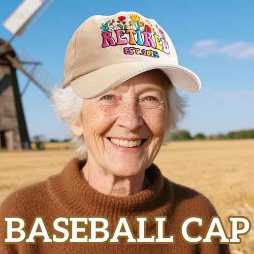 Embroidered Retired 2025 Hat, Retirement Adjustable Cotton Breathable Baseball Cap, Retirement Gifts for Men Woman