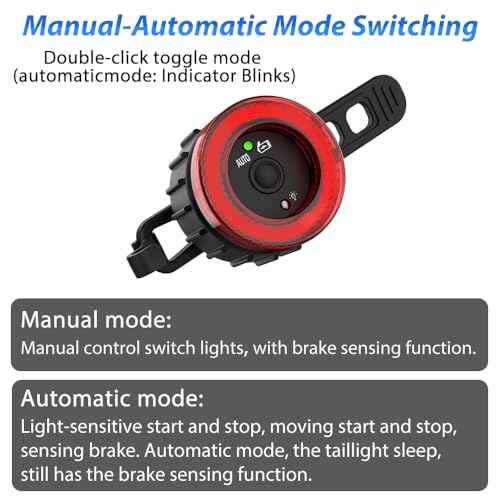 Bike Lights Bike Tail Light, Smart COB High Lumen Bicycle Rear Light with Brake Sensing, Motion Sensing, Light Sensing, and Bump Sensing, 4/6 Lighting Modes (Supper ¥²)