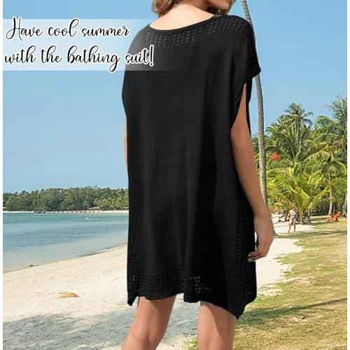 Chalier Hollow Out Swimsuit Coverup for Women, Womens Bathing Suit Beach Cover Up Swimwear Dress