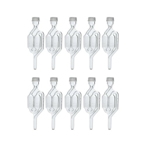 Fastrack Airlocks for Fermenting | Bubble Airlock for Wine Making and Beer Making | BPA-Free S-Shaped Airlock used for Brewing Wine, Beer, Pickles & more |Transparent Airlock Set Of 10