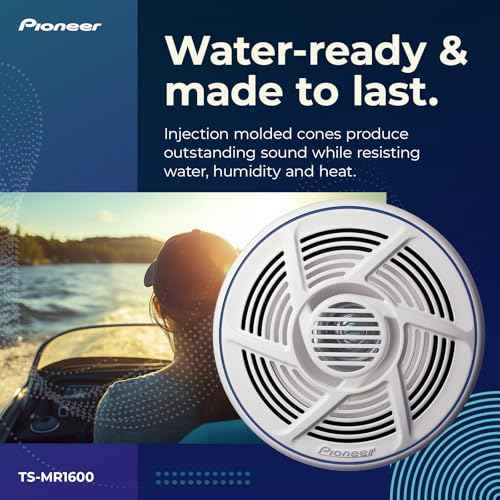 Pioneer TS-MR1600 6.5¡± Speakers (Pair) ? 100W Max, Water-Resistant + UV-Protected, Built for Boats, UTV, ATV, SXS, Outdoor, Marine, All Purpose Speakers