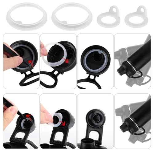 6pcs Replacement Gaskets Compatible with TAKEYA Water Bottle, Leak-Proof Silicone Seal Ring Seal Parts Lid Accessories Washer for TAKEYA Actives 18oz 22oz 24oz 32oz 40oz (Not for TAKEYA Originals)