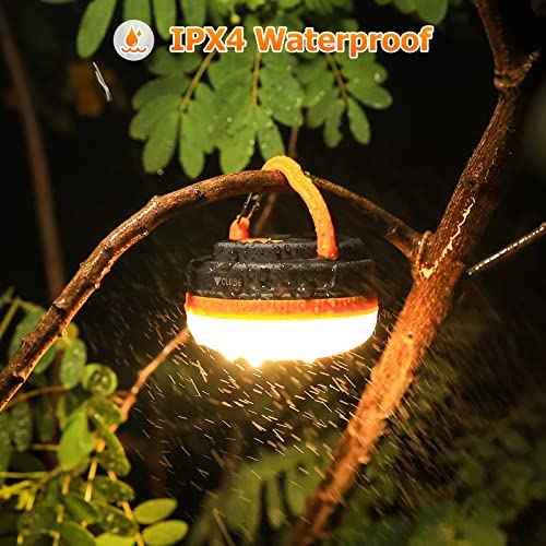 Yizhet 2 Pack LED Camping Lantern, Camping Lamp Flashlights, Camping Light with Magnetic Base 5 Modes Portable Outdoor Tent Light for Hiking Fishing Camping (AAA Batteries Need Self-provided)