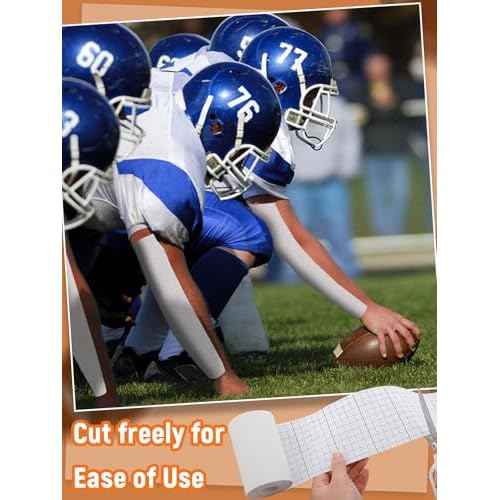 Breathable Self-Adhesive Athletic Tape Football - 2 Rolls Total 33ft, Waterproof Sport Turf Tapes to Protect from Turf Burn, White