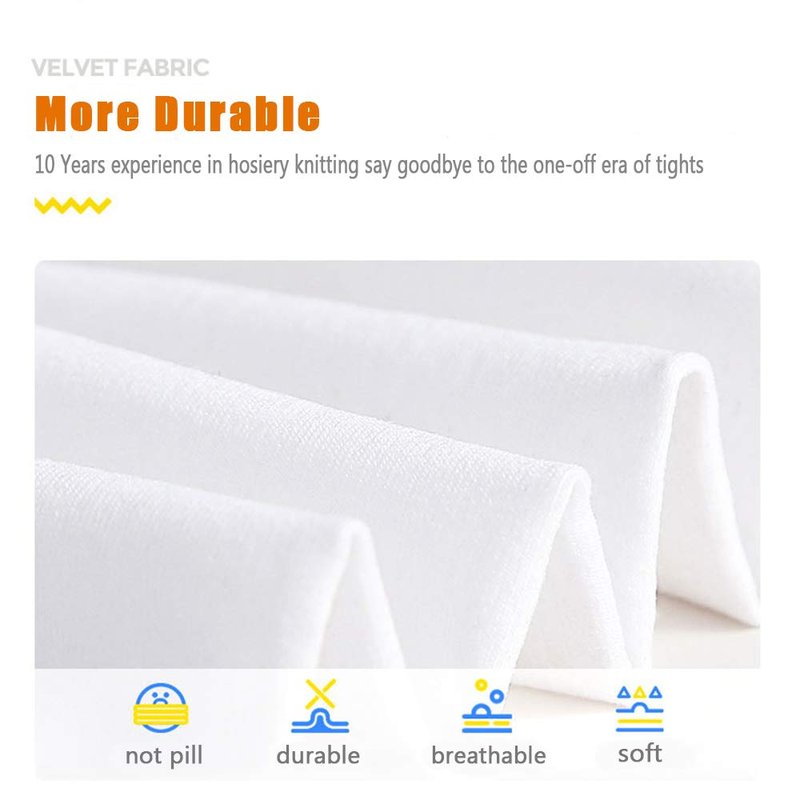 DIPUG Girls White Tights Toddler Dance Footed Kids Ballet School Uniform Opaque Stockings 5t 6 7 8