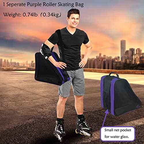 Gooyule Ice Skate Bag - Large Capacity Skating Bag Fits Quad, Inline and Most Roller Skates