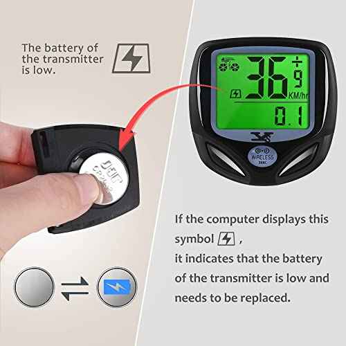 YS SY Bicycle Speedometer and Odometer Wireless Waterproof Cycle Bike Computer with LCD Display & Multi-Functions