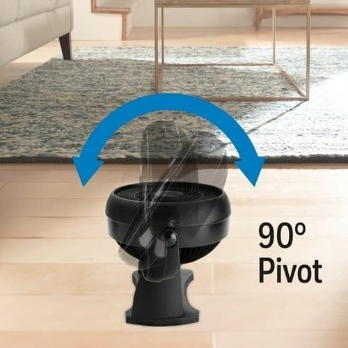 Honeywell Turbo Force Table Fan - 11 Inch, 3 Speed, 90 Degree Pivot - Sleek Black Design