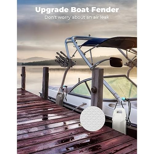 KEMIMOTO Boat Fenders Boat Bumpers for Docking Upgraded Boat Fenders Bumpers, Fit for Bass Boat Jon Boat and Pontoon Boat