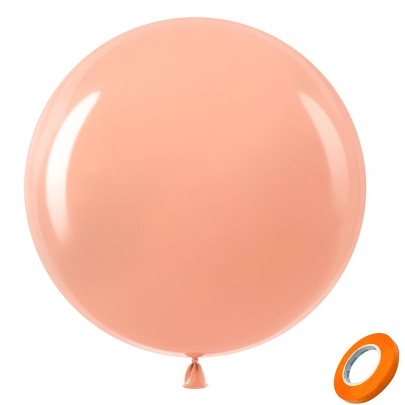 Bezente Pastel Orange Giant Balloons 36 Inch - 8 Pack Jumbo Orange Balloons Large Round Light Orange Peach Latex Balloons for Bridal Shower Wedding Birthday Party Decorations