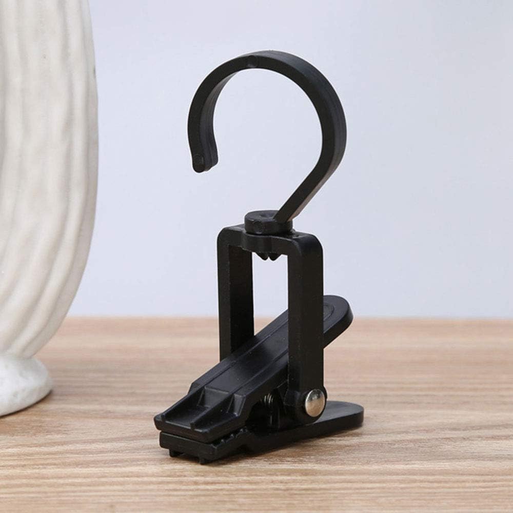 VinBee 20 PCS Laundry Hooks - Super Strong Plastic Clips for Home & Travel | 4.3 Inches (Black)