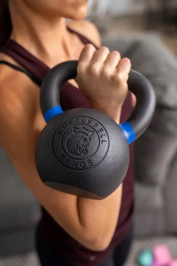 Powder Coated Kettlebells Set (9-97 lb) - Strength Training Weights for Home Gym