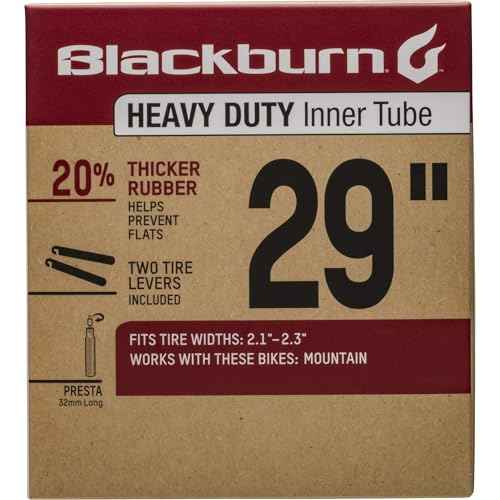 Blackburn 29" x 1.9-2.3" Presta Heavy Duty Bicycle Inner Tube with tire levers