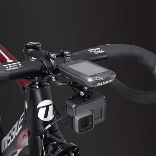 Garmin Cateye Bryton Bike Computer Handlebar Mount - Speedometer Lighting Flashlight Action Camera Compatible (Silver)