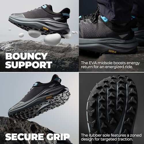 NORTIV 8 Men's Wide Toe Box Trail Running Shoes Cushion Walking Barefoot Tennis Workout Gym Cross Training Shoe Fashion Sneakers Whitney