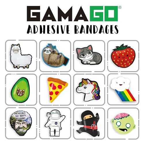 GAMAGO Taco Bandages for Kids & Kidults - Set of 18 Individually Wrapped Self Adhesive Bandages - Sterile, Latex-Free, Easily Removable - Funny Gift & First Aid Addition