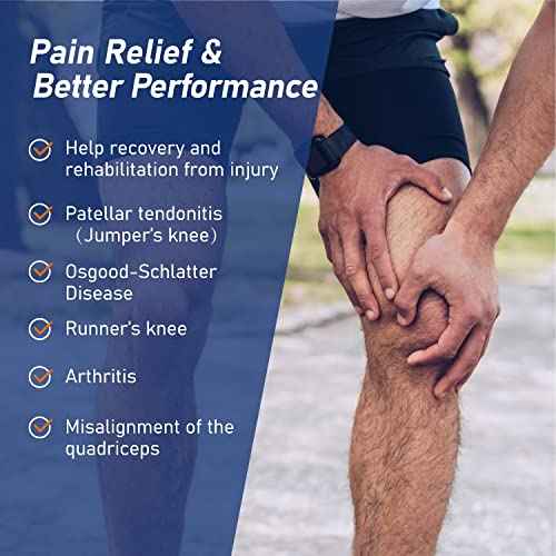 Dual Knee Strap Patella Brace for Knee Pain Relief, Runner¡¯s Knee, Jumper¡¯s Knee, Gym Exercise, Patellar Tendonitis, Osgood-Schlatter (Black, L/XL)
