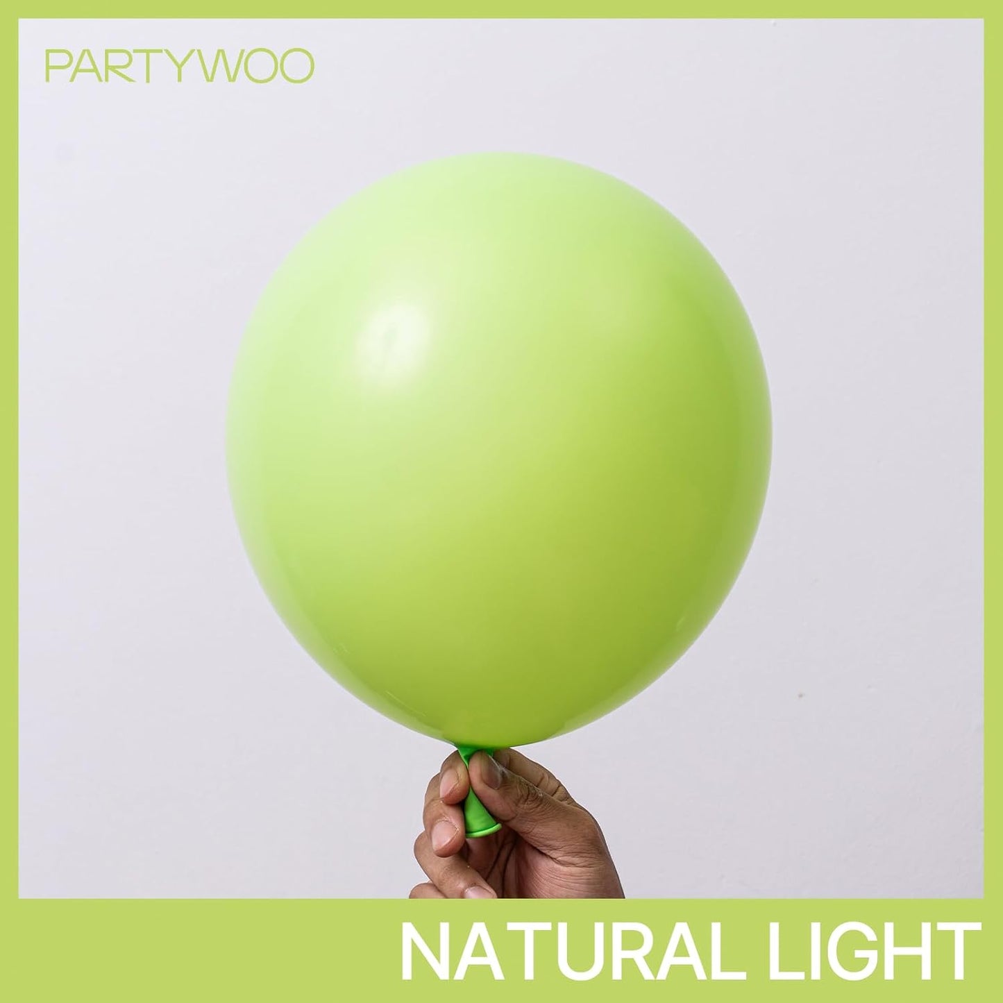 PartyWoo Lime Green Balloons - 120-Piece Latex Balloon Arch Kit for Weddings & Birthdays | Various Sizes