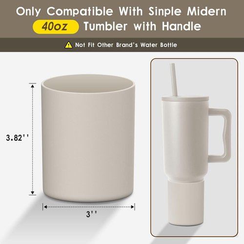 BKBY Silicone Boot Compatible with Sinple Midern 24/30/40 oz Tumbler with Handle/Trek Pivot, Protective Anti-Scratch Bottle Bottom Sleeve Cover Compatible with Sinple Midern Tumbler