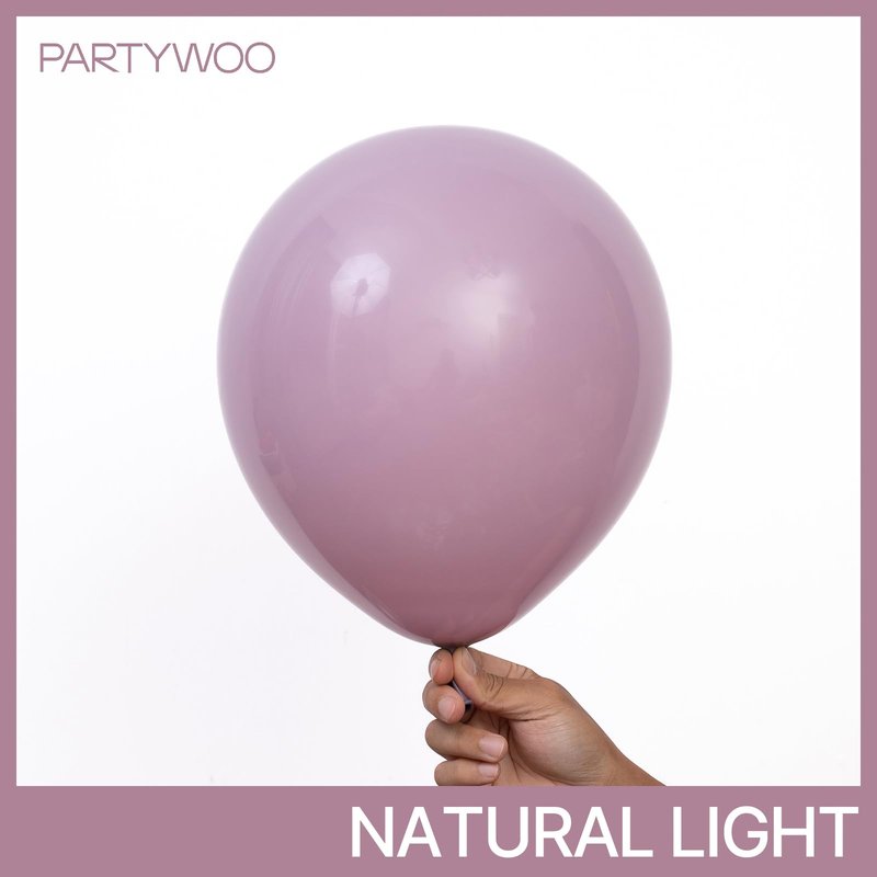 PartyWoo Dusty Purple Balloons 140pcs Different Sizes Pack of 18 12 10 5 Inch Lavender Boho Neutral Balloon Arch Kit for Baby Shower Graduation Butterfly Fairy Birthday Party Decorations Purple-F29