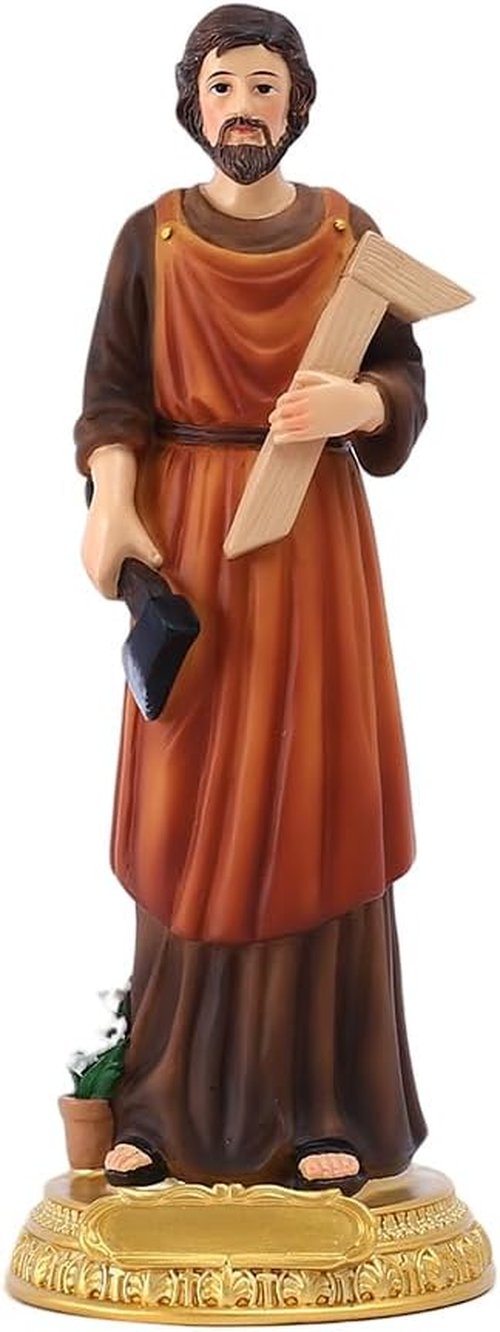 Galiyen Saint Joseph Statue - St. Joseph The Worker Figurine | 8" H Renaissance Collection Religious Gift