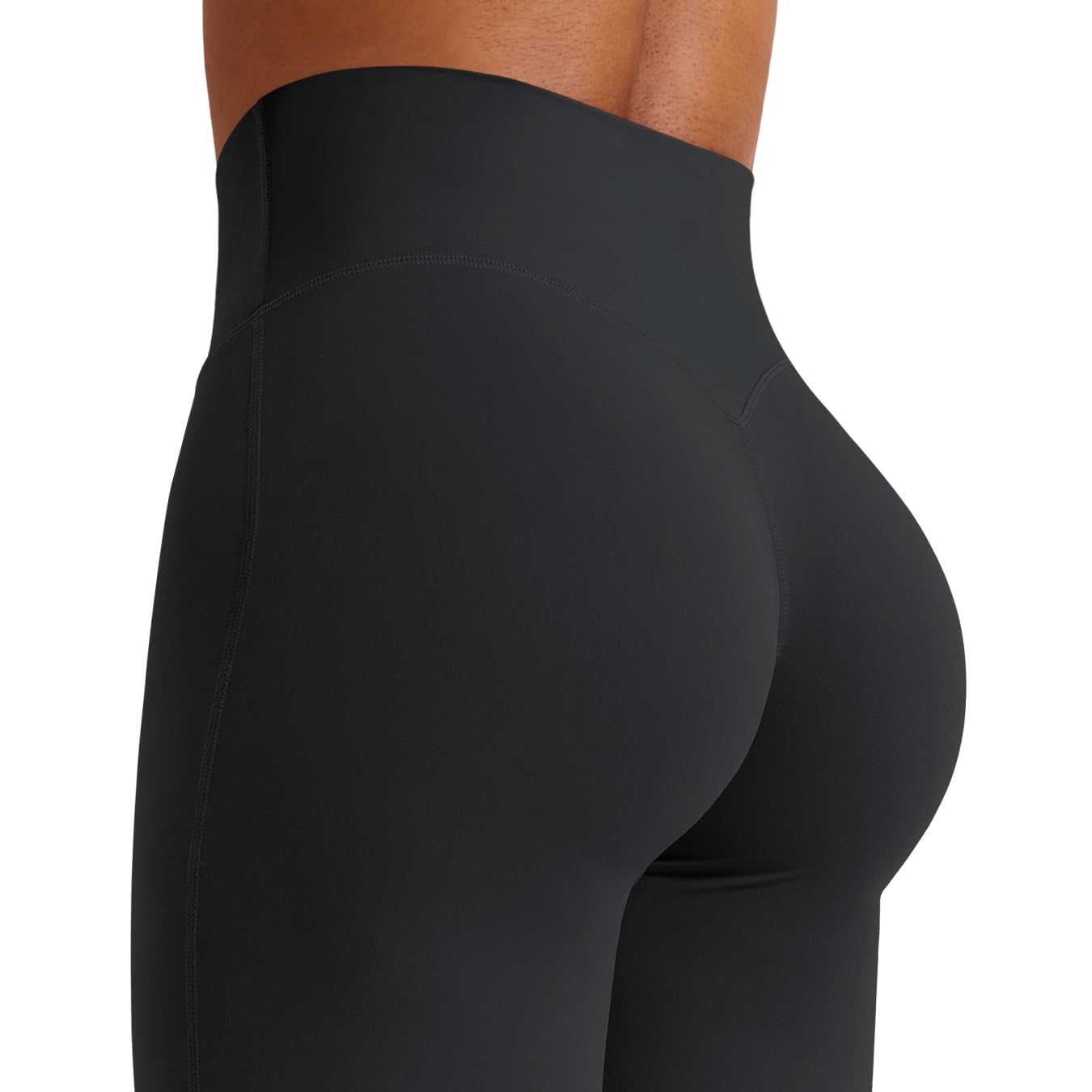YEOREO Workout Leggings Womens No Front Seam Straight Leggings 31.5" High Waist Buttery Eddiy Gym Yoga Pants Black XXS