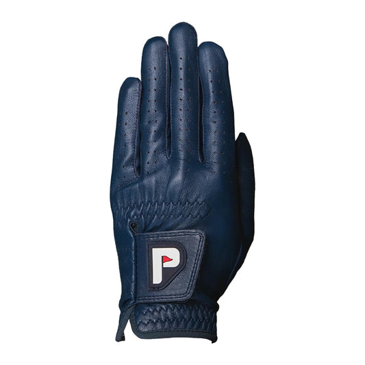 Men's Golf Glove - Genuine High Performance Cabretta Leather - Individual Red Blue and White - Putting Ball Marker Included - Glove for Right Handed and Left Handed Golfer (Single Pack)