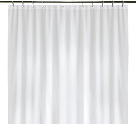 LiBa Waterproof Shower Curtain - Premium Non-Toxic PEVA with Rust-Proof Grommets | Heavy Duty White 72x84