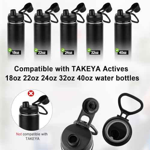 Gasket Replacement for TAKEYA Actives, Silicone Sealing O Ring Leak-Proof Water Bottle Lid Seal Parts Compatible with 18oz, 22oz, 24oz, 32oz, 40oz Water Bottles