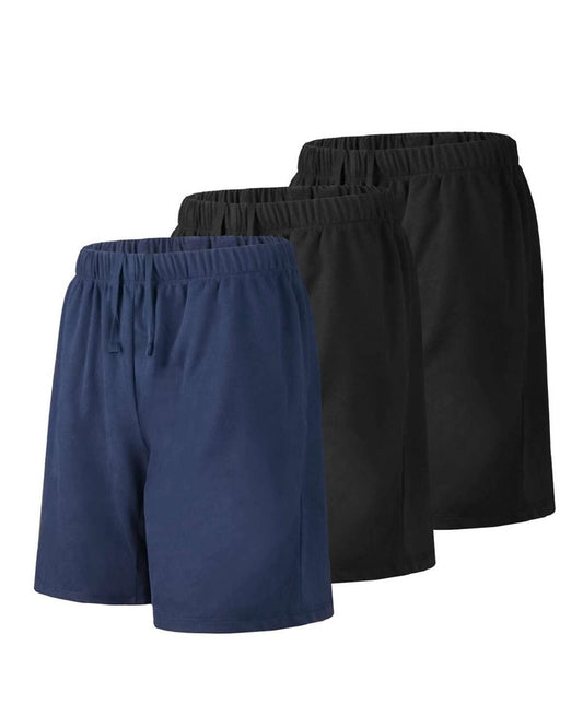 Liloak Men's Sweat Shorts Pack Waffle Elastic Waist 7" Running Shorts Drawstring Lightweight Summer Casual Shorts with Pockets