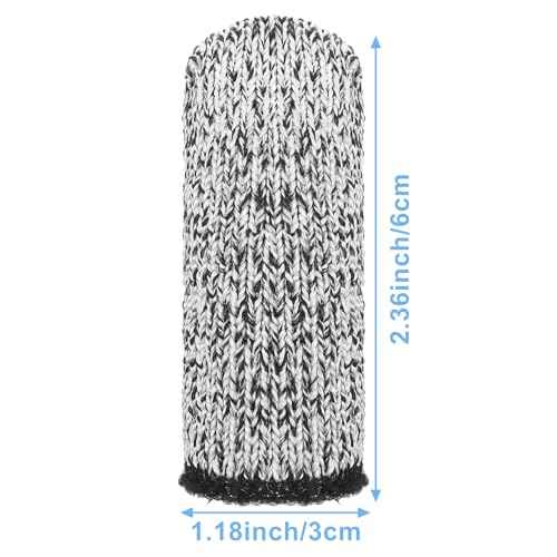 60 Pcs Breathable Cut Resistant Finger Cots Reusable Durable Non Slip Finger Thumb Protector Fingertip Covers Cut Resistant Fingertip Protectors for Kitchen Food Cutting Sculpture Work Supplies