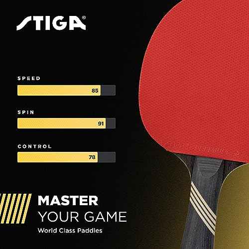 STIGA Bullet Ping Pong Paddle ? 5-ply Extra Light Blade ? 2mm Premium Sponge ? Flared Handle for Masterful Grip ? Performance Table Tennis Racket for Competitive Play
