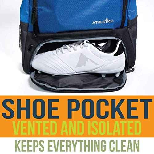 Athletico Youth Soccer Bag - Soccer Backpack & Bags for Basketball, Volleyball & Football | Includes Separate Cleat and Ball Compartment