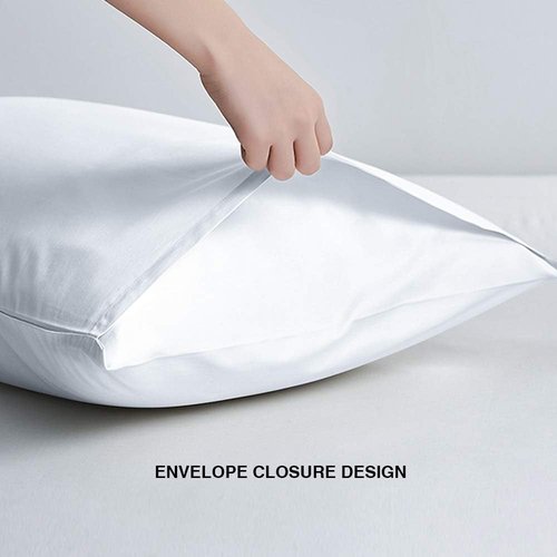 FLXXIE Microfiber Queen Pillowcases - Ultra Soft, Wrinkle & Fade Resistant | 20x30 Inches, White - 6 Pack