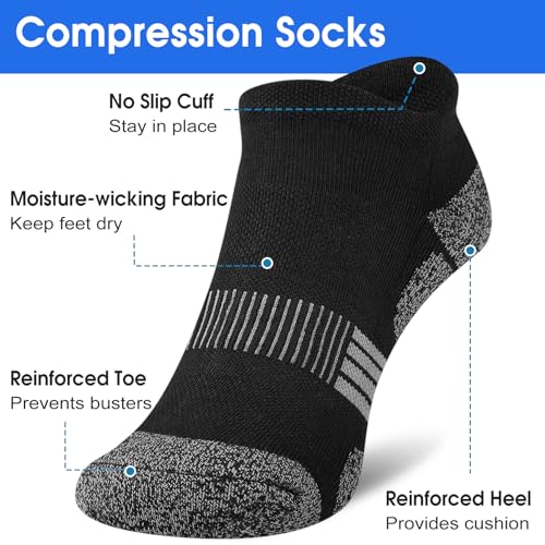 Women Ankle Socks Cushioned Running Athletic Low Cut Gift Socks for Hiking, Sport, Gym, Workout