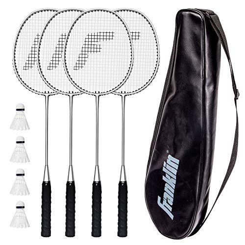 Franklin Sports Badminton Racket + Birdie Set - Replacement Badminton Equipment for Kids + Adults - 2 Player - 4 Player Badminton Racket Sets