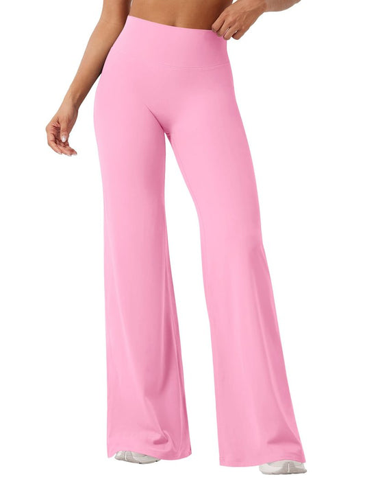 YEOREO Workout Leggings Womens No Front Seam Straight Leggings 33" High Waist Buttery Eddiy Gym Yoga Pants Bubblegum Pink XL