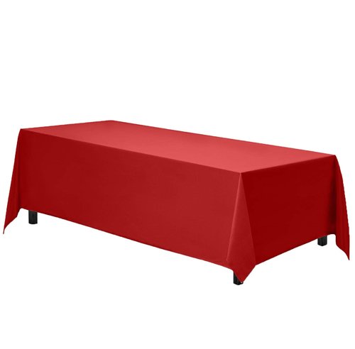 Gee Di Moda Rectangle Tablecloth - 70 x 120 Inch Red Table Cloth for 6 or 8 Foot Rectangle Tables - Heavy Duty Washable Fabric - for Holiday Party, Dinner, Weddings, Baby Shower & Events