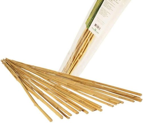 GROW!T Bamboo Stakes - 4 Foot Natural Support for Plants | Pack of 25 in Tan Color