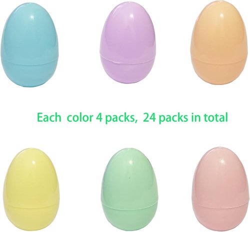 Higoala Pastel Color Easter Eggs， 48 Piece Colorful Plastic Easter Eggs，Plastic Eggs Fillable Empty for Gift Baskets or Egg Hunt