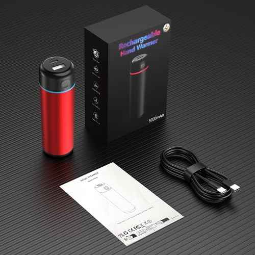 Rechargeable Hand Warmers, Electric Portable Hand Warmer, Split USB-C, Cool Cute Stuff Gadgets, Camping/Travel Essentials & Stocking Stuffers Gifts